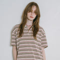 VANONE ATELIER A3522 Multi-stripe pique t-shirt_Pink