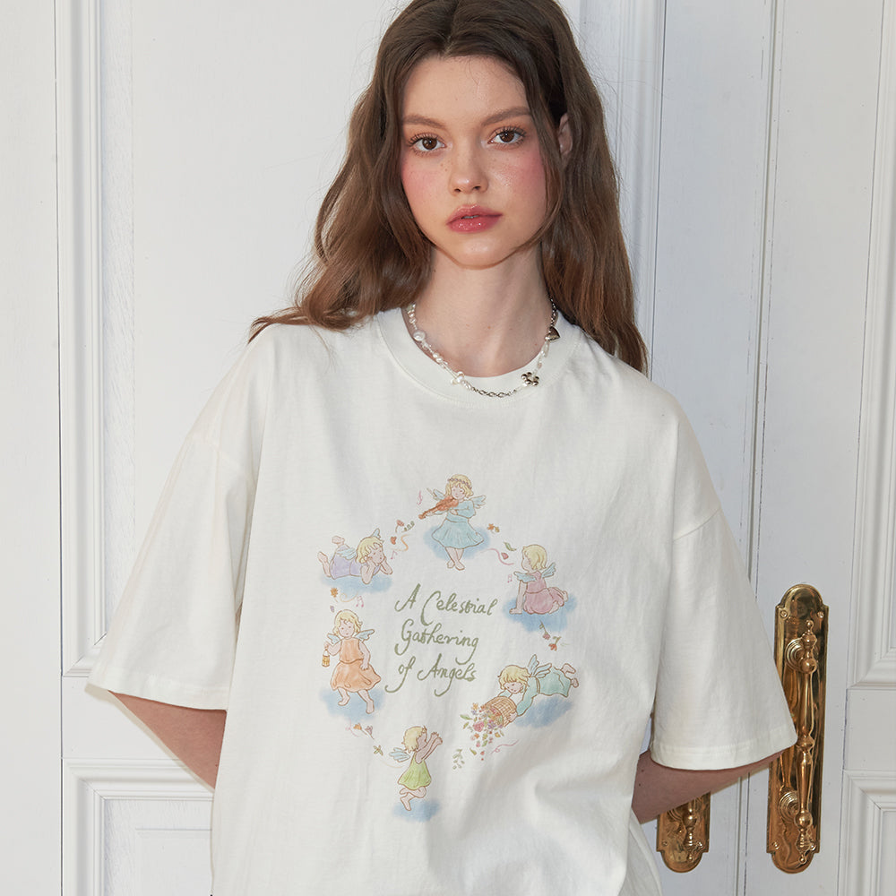 CPGN DTP Angels Short Sleeve T-Shirt Cream