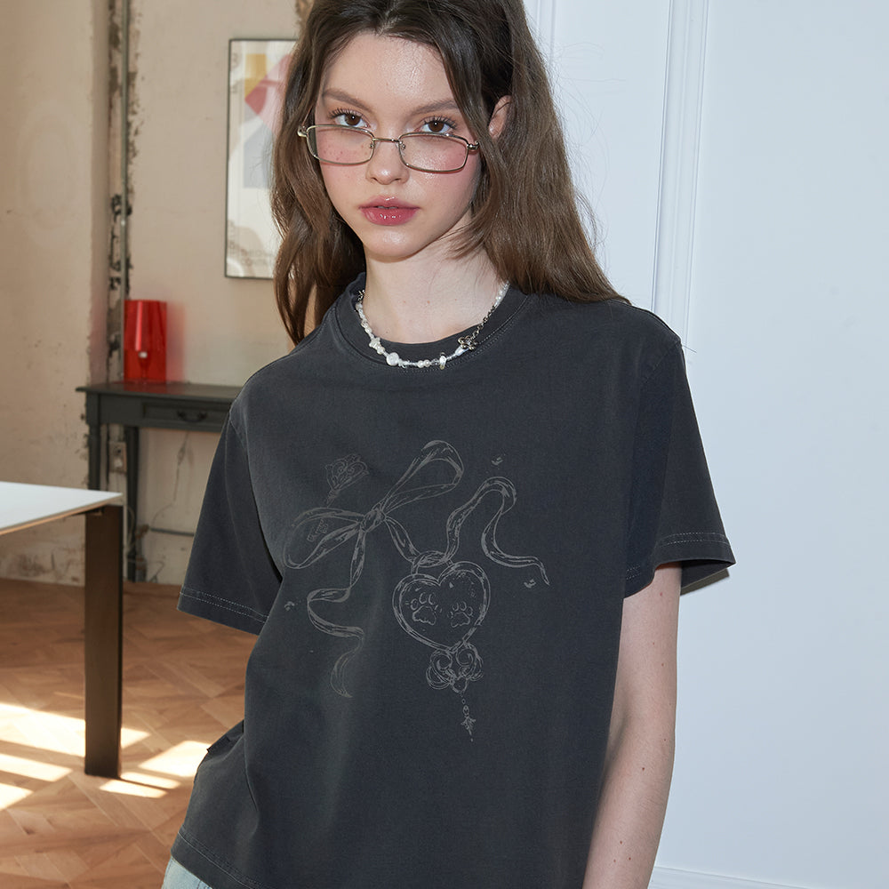 CPGN Pouheartki short sleeve t-shirt pigment ink black