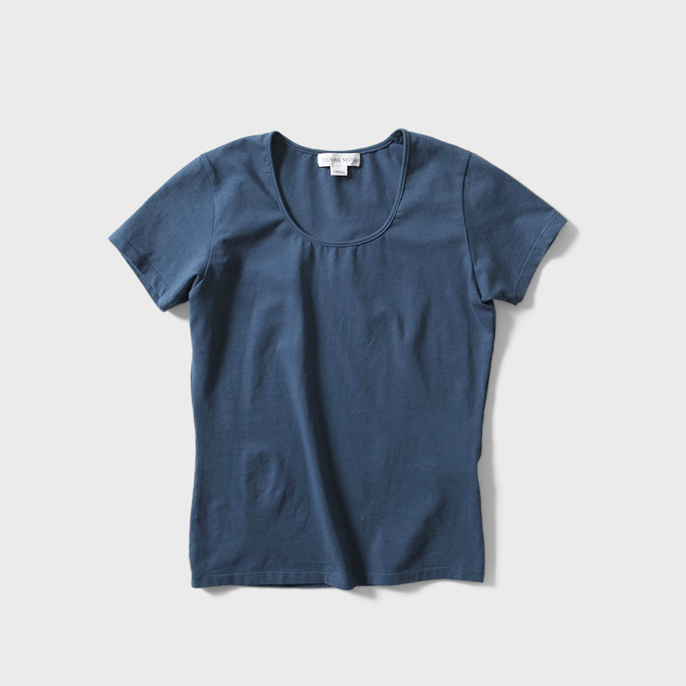 THOMAS MORE TF2-TS13 U-neck Tini short sleeves – Teal Blue
