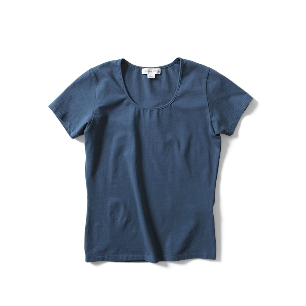 THOMAS MORE TF2-TS13 U-neck Tini short sleeves – Teal Blue