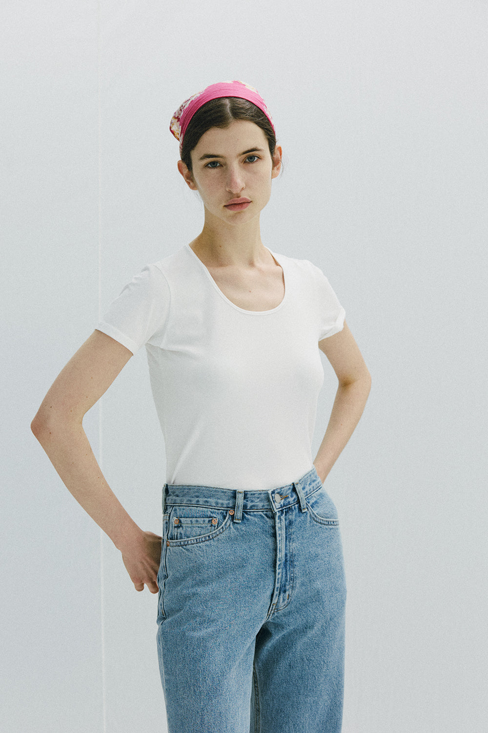 THOMAS MORE TF2-TS13 U-neck Tini short sleeves - White
