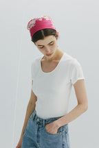THOMAS MORE TF2-TS13 U-neck Tini short sleeves - White