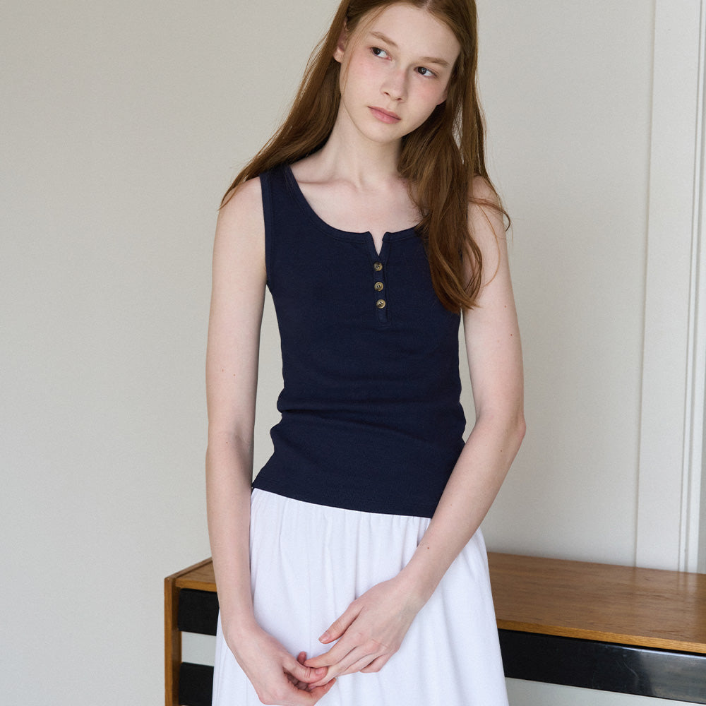 SO IR (3COLOR)HENRY-NECK SLEEVELESS