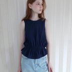 SO IR (2COLOR)SLEEVELESS COTTON BLOUSE
