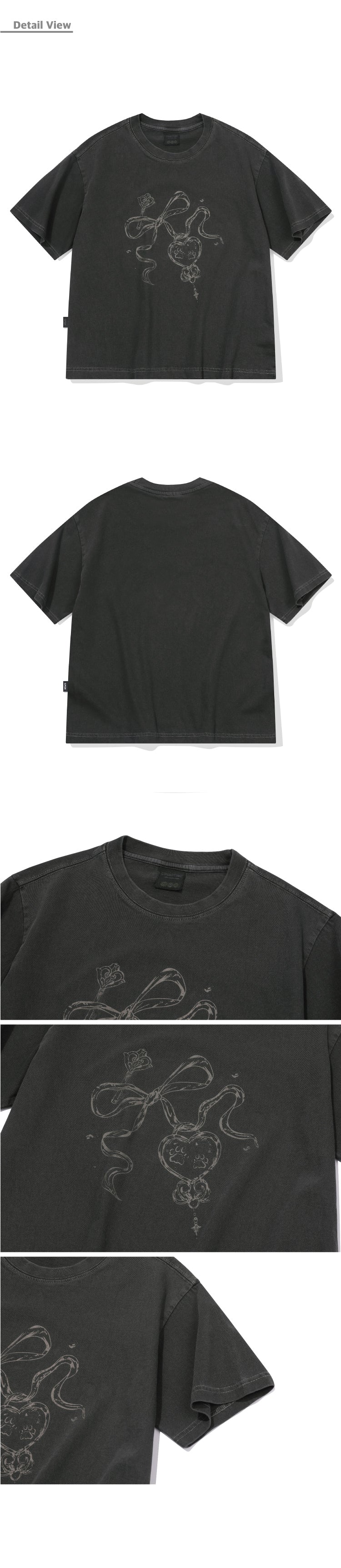 CPGN Pouheartki short sleeve t-shirt pigment ink black
