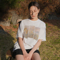 VLETI Letter Art Work Printing T-shirt (white)