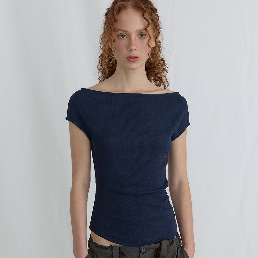 ORDES [7TH RESTOCK] DRAPE CLASSIC TOP - NAVY