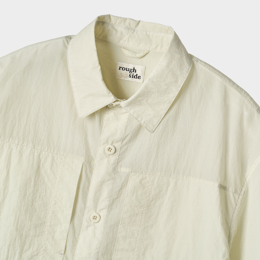rough side [29 Exclusive] Layer Half Shirt Jacket Ivory