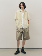 rough side [29 Exclusive] Layer Half Shirt Jacket Ivory