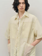 rough side [29 Exclusive] Layer Half Shirt Jacket Ivory
