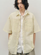 rough side [29 Exclusive] Layer Half Shirt Jacket Ivory