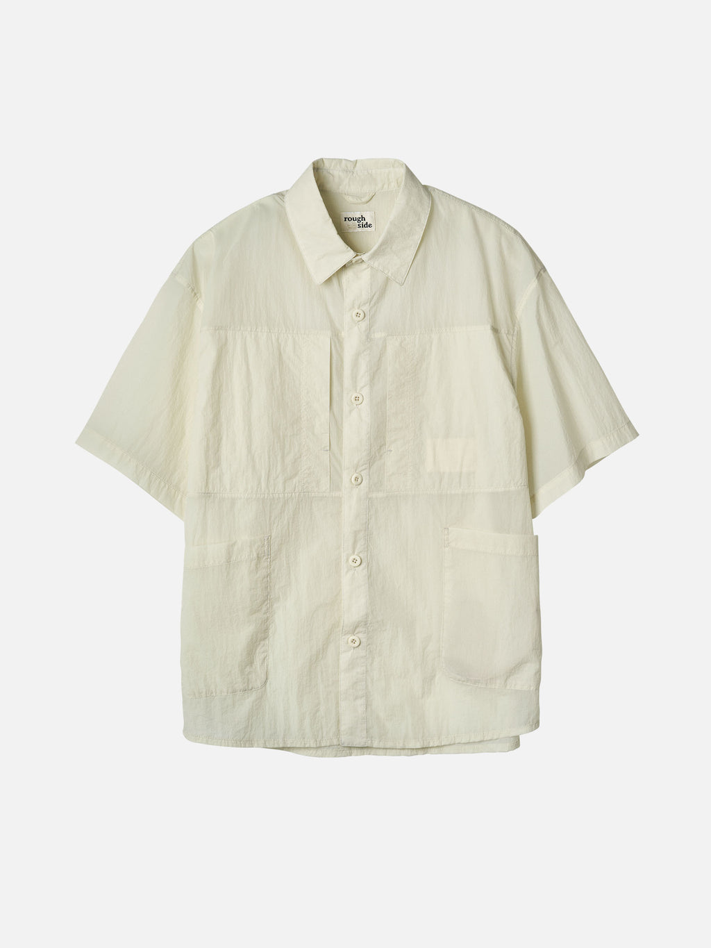 rough side [29 Exclusive] Layer Half Shirt Jacket Ivory