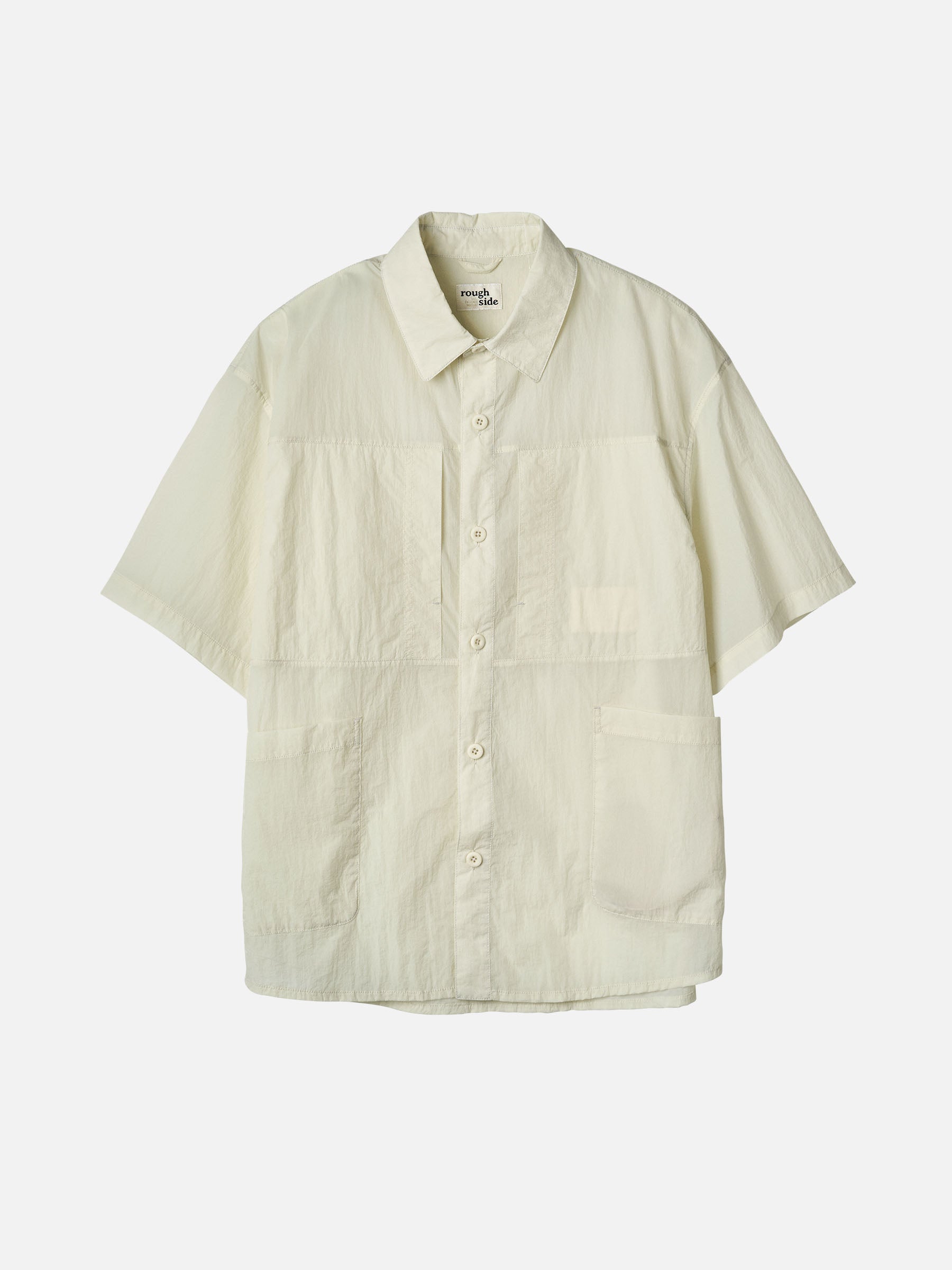 rough side [29 Exclusive] Layer Half Shirt Jacket Ivory