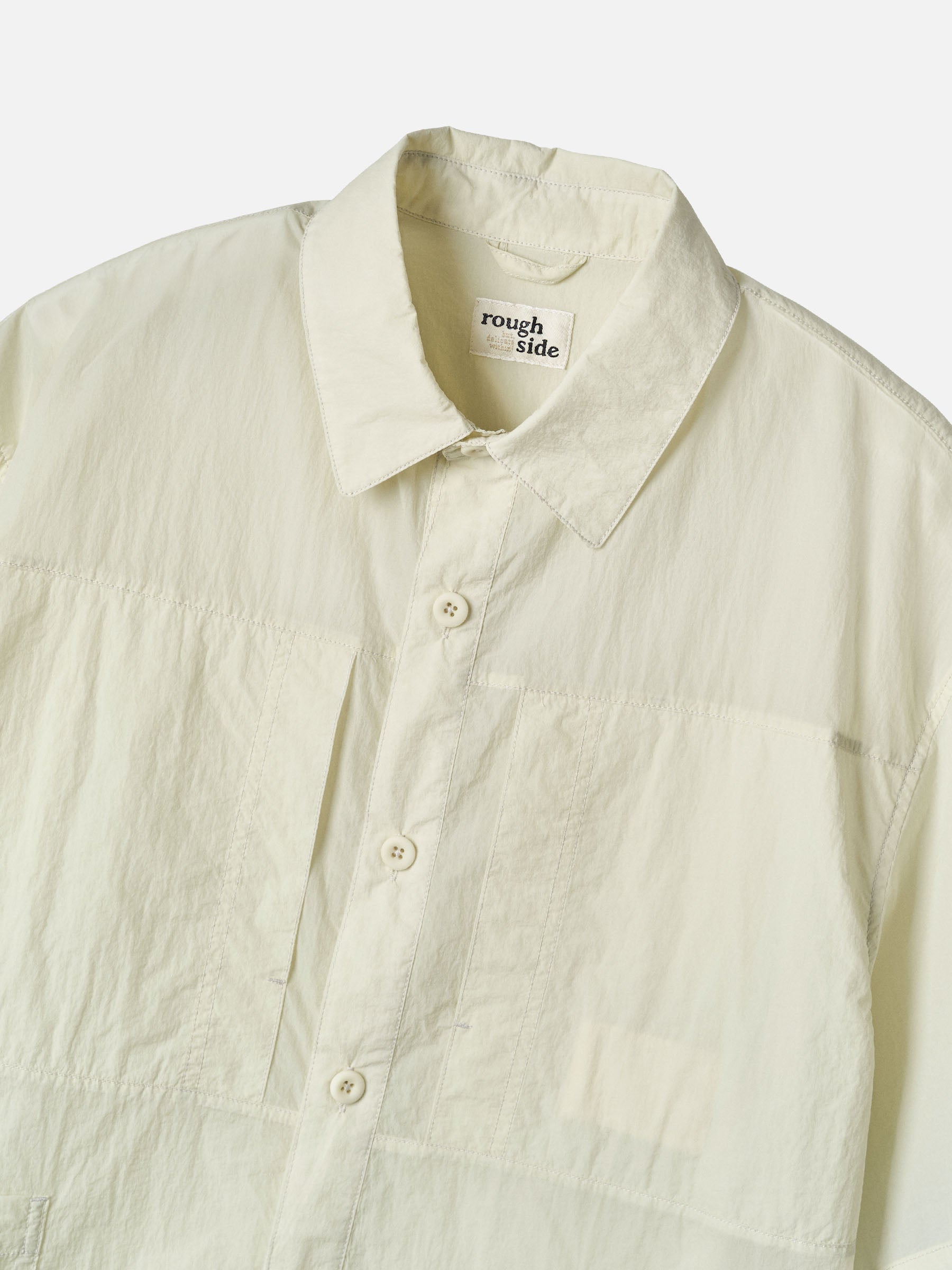 rough side [29 Exclusive] Layer Half Shirt Jacket Ivory