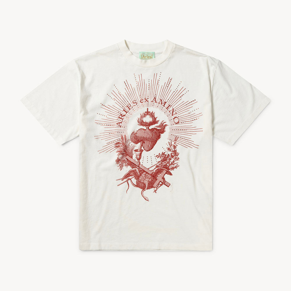 ARIES (U) Faded Aries Ex Amino SS Tee (Off White)