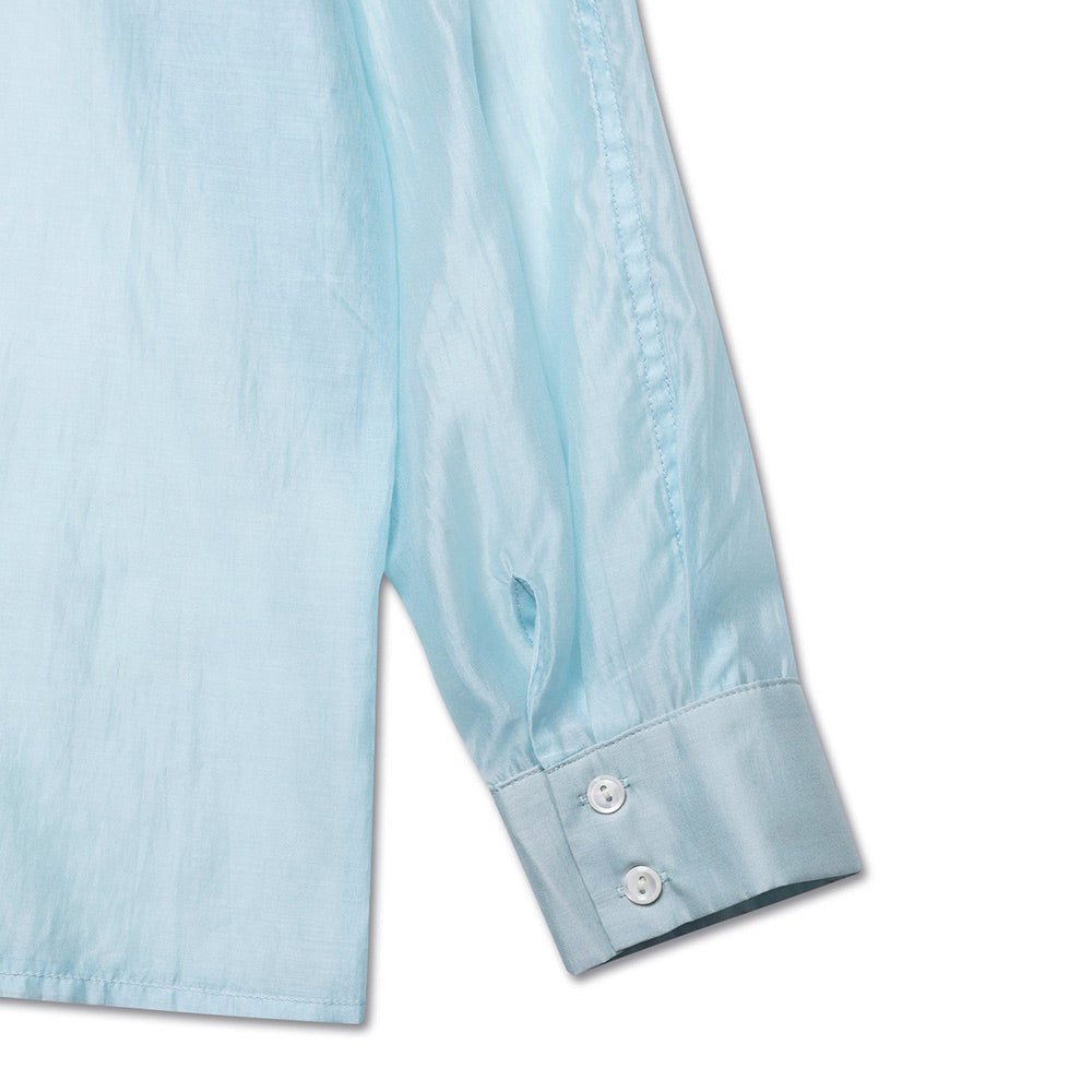MICHIKO LONDON KOSHINO GLOW SHEER SHIRTS POWDER BLUE