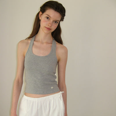 [18th] Halter Pendant Sleeveless - Grey