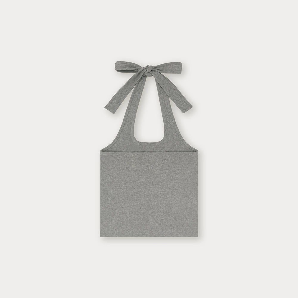 SOMEWHEREBUTTER [18th] Halter Pendant Sleeveless - Grey