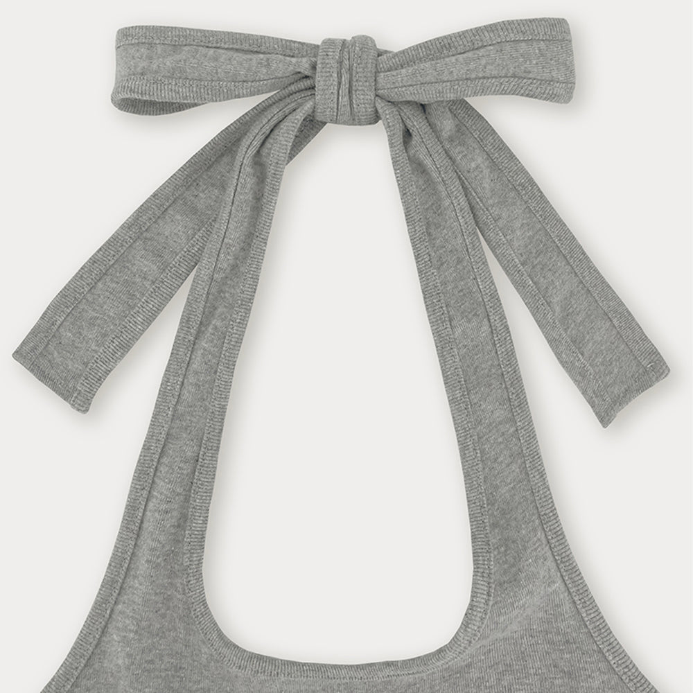 SOMEWHEREBUTTER [18th] Halter Pendant Sleeveless - Grey