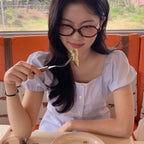 LETTER FROM MOON [Sequential delivery on 7/21] Rosie lace puff blouse (striped)