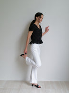 UNDERSTANDING EDITION TULIP FRILL BLOUSE (BLACK)