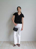 UNDERSTANDING EDITION TULIP FRILL BLOUSE (BLACK)