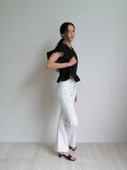 UNDERSTANDING EDITION TULIP FRILL BLOUSE (BLACK)