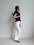 UNDERSTANDING EDITION TULIP FRILL BLOUSE (BLACK)