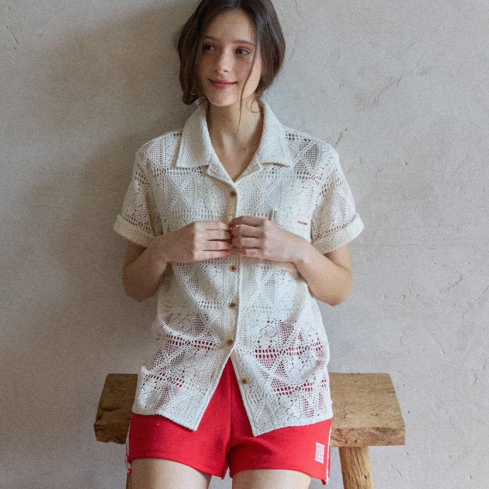 OUR HOPE Crochet Atelier Shirt - Ivory