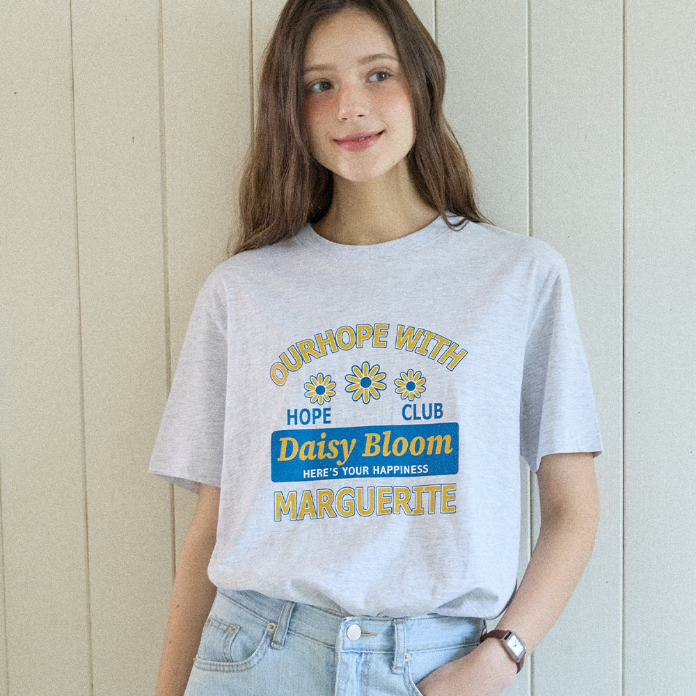 OUR HOPE Hope Club T-shirt - Light Grey