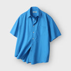 INDUST Sand washed comfort half shirt_navy