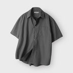 INDUST Sand washed comfort half shirt_navy