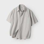 INDUST Sand washed comfort half shirt_navy