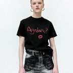 ADSB ANDERSSON BELL (ESSENTIAL) UNISEX AGAIN LIP T-SHIRT atb1406u(BLACK)