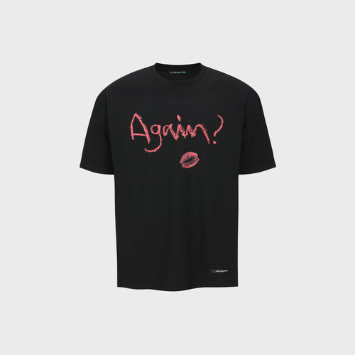 ADSB ANDERSSON BELL (ESSENTIAL) UNISEX AGAIN LIP T-SHIRT atb1406u(BLACK)