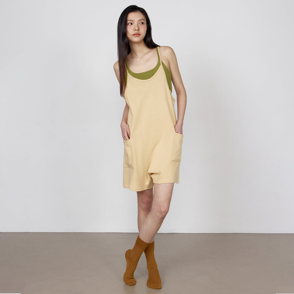 DHYANI DHYANI Cozy Pocket Jumpsuit Honey Yellow