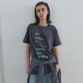 MA JOURNÉE M STRAWBERRY SHORT SLEEVE T-SHIRT_CHARCOAL