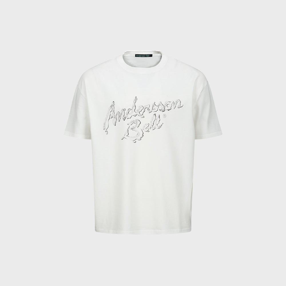 ADSB ANDERSSON BELL (ESSENTIAL) UNISEX LIQUID LOGO T-SHIRT atb1405u(WHITE)