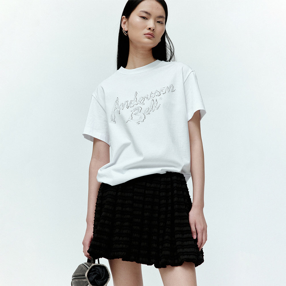 ADSB ANDERSSON BELL (ESSENTIAL) UNISEX LIQUID LOGO T-SHIRT atb1405u(WHITE)