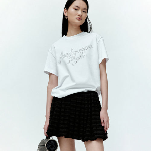 ADSB ANDERSSON BELL (ESSENTIAL) UNISEX LIQUID LOGO T-SHIRT atb1405u(WHITE)