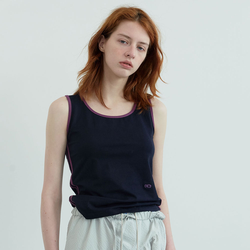 ENZO BLUES Lined sleeveless (Navy)