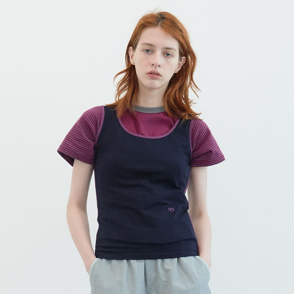 ENZO BLUES Lined sleeveless (Navy)