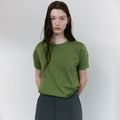 AUBOUR [2nd restock] dual seam t-shirt (olive)