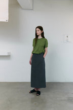 AUBOUR [2nd restock] dual seam t-shirt (olive)