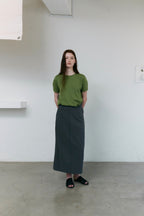 AUBOUR [2nd restock] dual seam t-shirt (olive)