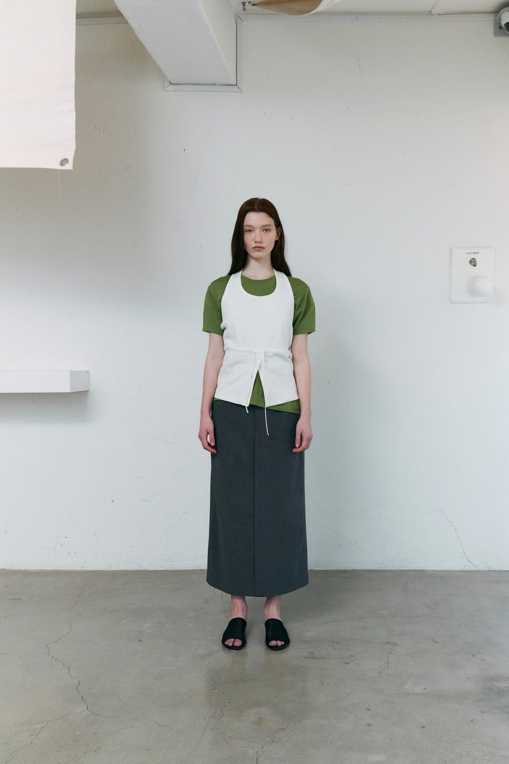 AUBOUR [2nd restock] dual seam t-shirt (olive)