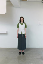AUBOUR [2nd restock] dual seam t-shirt (olive)