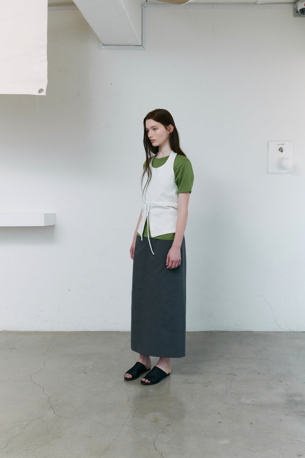 AUBOUR [2nd restock] dual seam t-shirt (olive)