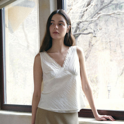 Fluo Chiffon Top, CREAM